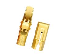 1 Set Saxophone Mouthpiece With Caps Professional Sax Metal Mouthpiece For Saxophone Golden Soprano Saxophone Mouthpiece