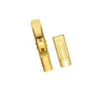 1 Set Saxophone Mouthpiece With Caps Professional Sax Metal Mouthpiece For Saxophone Golden Tenors Golden Plated