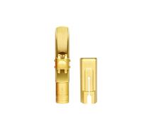 1 Set Saxophone Mouthpiece With Caps Professional Sax Metal Mouthpiece For Saxophone Golden Tenors Professional Sax With Slide Cover