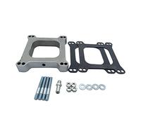 1 SET SHLPDFM Carb Spacer 1" Aluminum Open Carburetor Spacer For Chevy Ford Mopar Square Bore Holley-Edelbrock With 3/8" Vaccum Tube