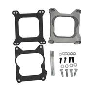1 Set SHLPDFM Carburetor Spacer 3/4" Plastic Phenolic 4 Brl Open Square Bore Flange W/ Gaskets And Mounting Hardware Fits 4150 and 4160 series Holley carbs