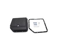 1 Set SHLPDFM Turbo 350 Black Powder Coated Aluminum Transmission Pan Kit With Gasket and Bolts TH350 Fits for GM Chevy Turbo 350 transmission