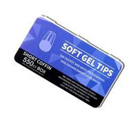 1 Set Soft Gels Tips Half Matte Nails Ballerinas False Extras Long Full Covers Press On