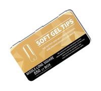 1 Set Soft Gels Tips Half Matte Nails Tips Extras Long Full Covers Pre-shape Acrylic Nails for Salons