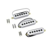 1 Set SSS Single Coil Alnico V Pickups Chrome Gold For Electric Guitar(Silver)