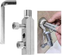 1 Set Stainless Steel Broken Pipe Thread Extractor Kit, Dual 1/2 & 3/4 Inch Anti-Slip Rusty Faucet Screw Removal Tool, Compact Hex Wrench Plumbing Repair Hardware for DIY Users & Professional Plumbers