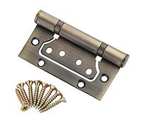 1 Set Stainless Steel Flush Door Hinges Large Cabinet Cupboard Furniture Hardware Accessories Cafe Spring Door Hinge Flat Hinges for Cabinet Doors Surface Mount Heavy Duty for Wooden Box
