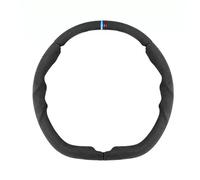 1 Set Steering Wheel Cover for BMW 4 Series i4 2024-2026Three-Section Sporty Grip Non-Slip Suede and Carbon Fiber Texture Interior Protector,Black