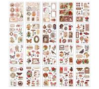1 Set Sticker Collection with Scrapbook Sticker Aesthetic for Decorating Photo Albums, Books, DIY Scrapbook Accessories, Suitable for Photo Albums, Calendars, Books and Diaries.