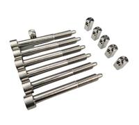 1 set Titanium Alloy String Lock Screws and Saddle Insert Blocks Fit for Floyd Rose Tremolo Bridge Electric Guitars Accessories