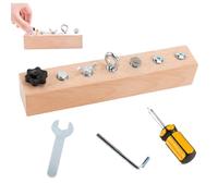 1 Set Toddler Tools, Wooden Learning Toy Busy Board, Screwdriver Board Set Screw Driver Activities Tools Montessori Toys Basic Skills Educational Sensory Toy for 4-6 Years Children, Busy, Toddle