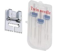 1 Set Twin Brother Stretch Machine Needle Double Twin Needles Pins Sewing Machine Double Needle for Sewing Machine Home Crafts