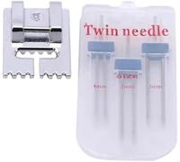 1 Set Twin Stretch Machine Needle Double Twin Needles Pins Sewing Machine Double Needle for Brother JANOME Sewing Machine Domestic Sewing Machine Needles