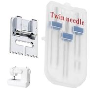 1 Set Twin Stretch Sewing Machine Needles for Brother, Singer and Domestic Machines