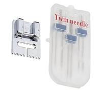1 Set Twin Stretch Sewing Machine Needles for Brother, Singer and Domestic Machines