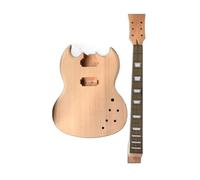 1 Set Unfinished DIY Electric Guitar Body Mahogany Guitar Neck 22Fret 24.75inch