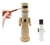 1 Set Unfinished Wooden Nutcracker To Paint | Large Christmas Wooden Nutcracker Soldier 25cm | Christmas Unpainted Blank Nutcrackers Ornaments For DIY Art Craft Gift Christ-mas Decorations