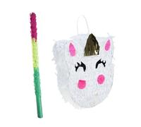 1 Set Unicorn Shaped Pinata for Birthday Fiesta Celebrations Traditional Mexican Pinata for Fun Party Games Fillable with Treats and Confetti Includes Bat for Activities