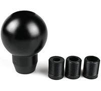 1 Set Universal Car Gear Shift Knob Aluminum Manual Gear Stick Shift Shifter Lever Knob Round Ball with Logo Modification(A)
