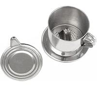 1 Set Vietnamese Coffee Filter Stainless Steel Coffee Pot Drip Infuse Cup Brewing Teapot No Need Paper Drip Reusable Coffee Pot Machine Filter Attractive Processing