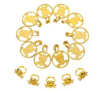 1 set Vintage Pirate Skull Rings and Earrings Halloween Costume Accessories for Parties and Roleplay Decorative Finger Rings and Ear Accessories for Unique Festival Looks