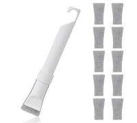 1 Set Window Groove Cleaning Brush Set, Magic Window Slot Crevice Track Cleaning Brush with Removable Scouring Pad Hand-held Groove Gap Cleaning Tools Set for Sliding Door, Sill, Tile Lines, Shutter