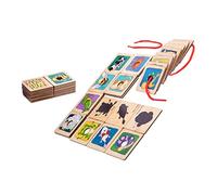 1 set Wooden Enlightenment Matching Puzzle for Funny Pairing Educational Cognitive Playthings Develop Imagination Creativity Color Recognition Hand Eye Coordination Safe Material