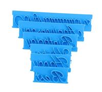 1 Set Word Art Stamp Cookie Stamp Impress Alphabet Stencils Impress Embosser Letter for Baking Fondant for Cupcakes Fondant Letter Stamp Cookie Stamps Biscuit Icing Plastic