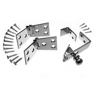 1 Set X Chrome-Plated Harmony: 1 Counter Flap Hinge with Matching Catch