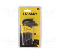 1 set x STANLEY - 0-69-253 - Wrenches set, hex key, Plating: black finish, 10pcs