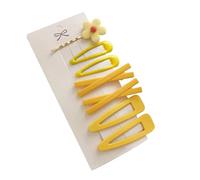 1 Set Yellow Sweet Flower Women Girl Barrette Bobby Pin Hairpin Hair Clips Decoration Elegant Gold Gifts,Clips and Barrettes,Hair Clips,Hair Accessories