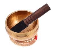 1 Set Yoga Meditation Bowl Tibetan Sound Bowl Asmr Stuff Meditation Music Bowl Yoga Singing Bowls Relaxation Bowl Chakra Stones Nepal Bowl Mallet Decked Accessories Wood Decorate