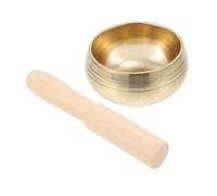 1 Set Yoga Meditation Bowl Vintage Suction Cup Clips Yoga Sound Bowl with Mallet Antique Calming Bowls Tibetan Musical Instruments Meditation Singing Bowl To Heal Brass Wooden