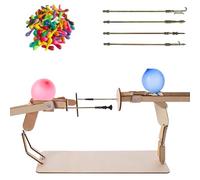 1 Sets Balloon Battle Game, Balloon Game, Wooden Fencing Puppets Balloon, Handmade Wooden Fencing Puppets,Fast-Paced Balloon Fight,Adult Party Games For Groups Fun And Exciting (With 30 Balloons)