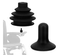 1 Sets Controller Knob and Gaiter for Electric Wheelchair, Universal Silicone Wheelchair Joystick Button Cap for Mobility Scooters, Joystick Button Cover Electric Wheelchairs Accessories(Black