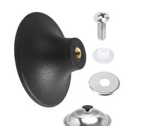 1 Sets Steel Pot Lid knob Screw Handle Black Bakelite and Stainless Steel Saucepan Lid Knobs Soft Non-Slip Knob Universal Pan Lid Knob for Aldi,Lodge Enameled Dutch Oven Frying Pan Saucepan Lid Cover