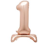 1 - Shaped Rose Gold Foil Balloon (76cm) - Stunning Free-Standing Party Decor - Perfect for Memorable Milestone Events - 1 Pc