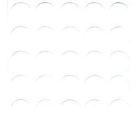 1 Sheet (25 caps) Self Adhesive Decorative Screw Cover Caps 14mm (320 White)