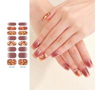 1 Sheet Adhesive Full Wrap Gel Art Sticker Gel Wrap Semi Cured Gel Polish Strips Decals
