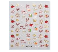 1 Sheet Chinese New Year Art Stickers - Festival Manicure Decoration Decals