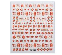 1 Sheet Chinese New Year Art Stickers - Festival Manicure Decoration Decals