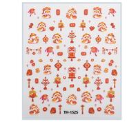1 Sheet Chinese New Year Nails Stickers With Cartoon Designs Festival Nails Accesories Nails Decals Nails Art Ornament Chinese New Year Stickers