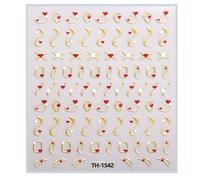 1 Sheet Fashion Nails Art Decals Valentine's Day Manicure Decors with Cartoon Lips Patterns Nails Salon Accessories Decals