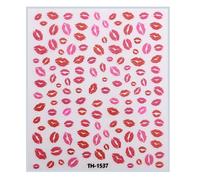 1 Sheet Fashion Nails Art Decals Valentine's Day Manicure Decors with Cartoon Lips Patterns Nails Salon Accessories Decals