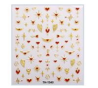 1 Sheet Fashion Nails Art Decals Valentine's Day Manicure Decors with Cartoon Lips Patterns Nails Salon Accessories Decals