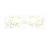 1 Sheet Glitters Face Tattooing For Women And Girls Featuring Star Freckles And More For Music Festivals Parties Metallic Gold Face Stickers