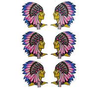 1 Sheet - Indian Feather Jewellery Chief Sioux Apache Cheyenne Sticker Motorsport Motocross Car Scooter Tuning Sticker Film 1 Sheet 270 mm x 180 mm Weatherproof or also for Model Making