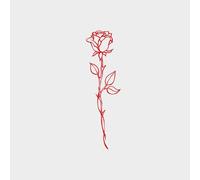 1 Sheet Temporary Tattoo For Adult Red Rose Wrist Clavicle Neck Sexy Waterproof Long-Lasting Female Simulation Small Fresh Small Picture Fake Tattoo Sticker