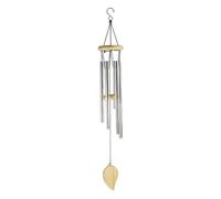 1 Silver Metal Wind Chime, Deep Tone, Personalized, With Six Aluminum Tubes, Suitable for Terraces, Home Decor, And Garden Yards.