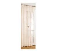 1 Single Plain Voile Curtain Panel Net Curtains Slot Top Road Pocket Header 14 Colours (Champagne, 90)